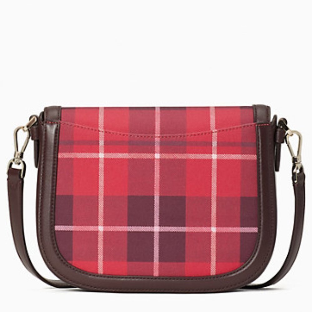 Kate Spade Blake Plaid Saddle Bag NWT - Picture 5 of 5